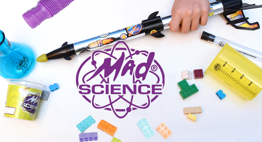 Mad Science Logo with products