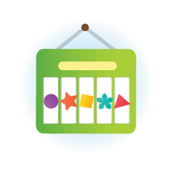 An illustration of a weekly calendar hanging on a wall